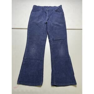 VTG 1980s Levi’s 646 Flared Corduroy Trousers Navy Cotton 36W x 31L